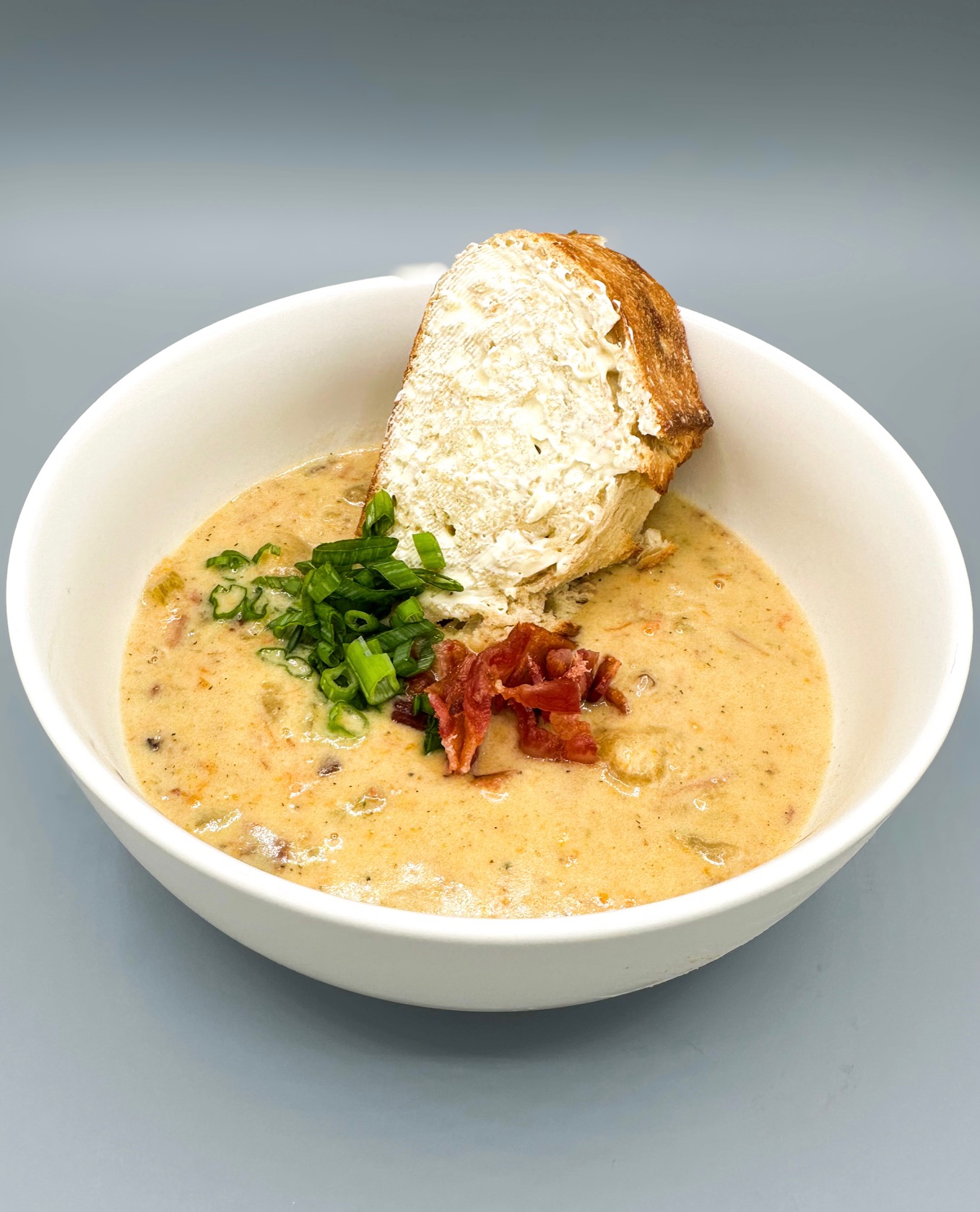 Slow Cooker Ham & Gruyère Potato Soup