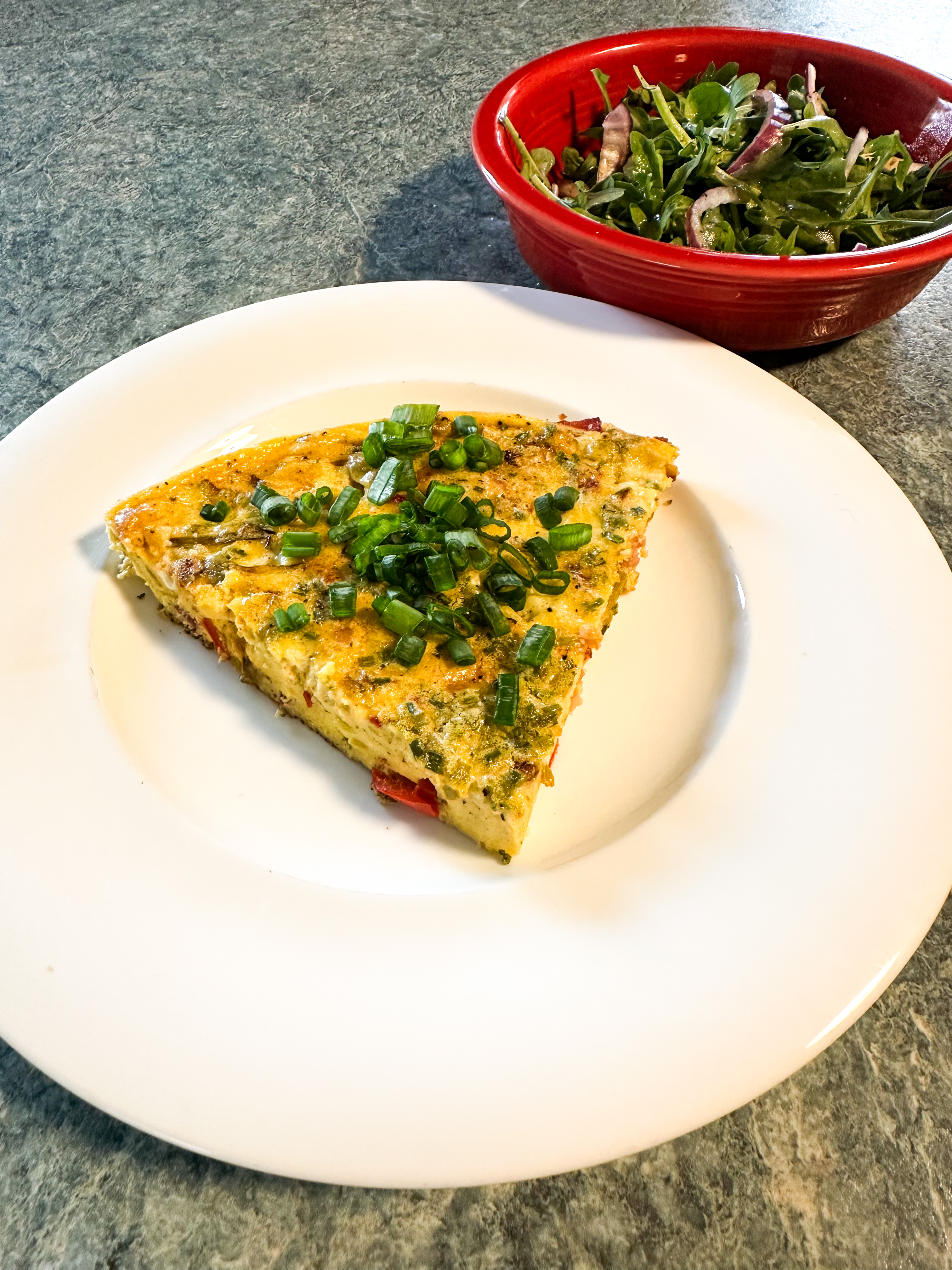 Creamy Mascarpone, Bacon and Leek Frittata