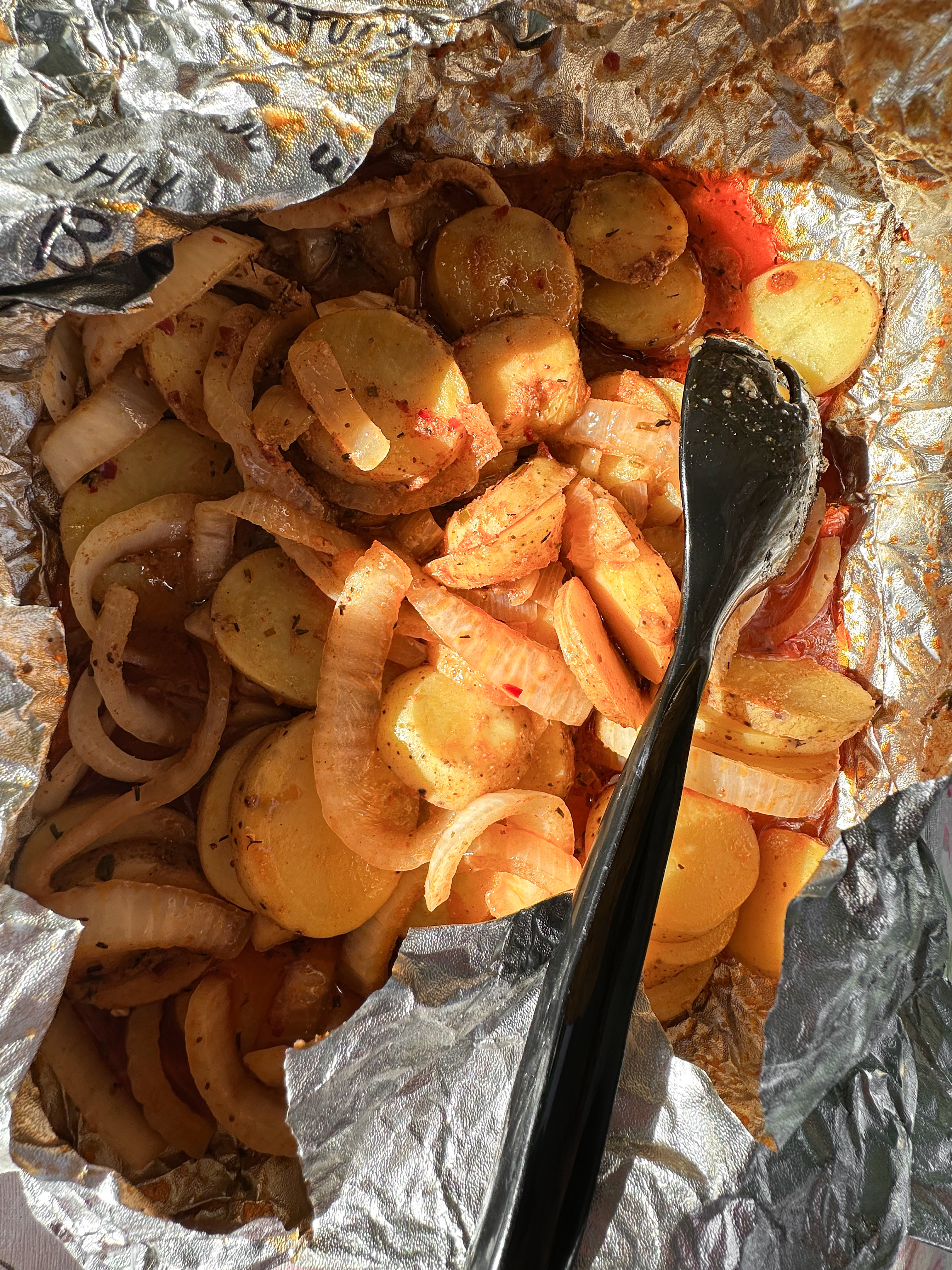 Campfire Herb Butter Potatoes and Onions
